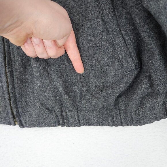 Pendleton Jacket Mens 2XL Gray Wool Thinsulate Vintage USA Bomber Harrington - Picture 7 of 16